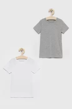 United Colors of Benetton Tricou copii culoarea gri, material neted imagine