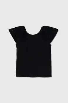 United Colors of Benetton tricou copii culoarea negru imagine