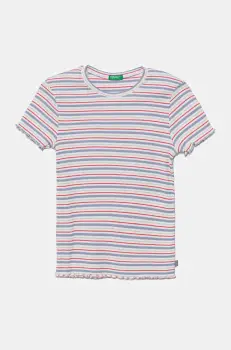 United Colors of Benetton tricou copii culoarea violet, 3TLVC10N0 imagine
