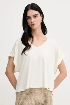 United Colors of Benetton tricou culoarea bej, 3Q225M005 imagine