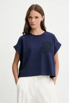 United Colors of Benetton tricou culoarea bleumarin, 3IFVD10AF imagine