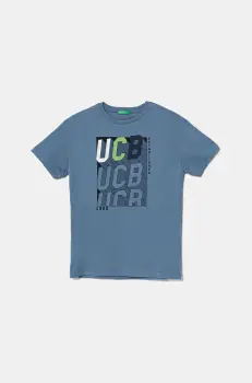 United Colors of Benetton tricou de bumbac pentru copii cu imprimeu, 3I1XC10N3 imagine