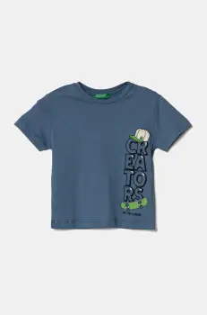 United Colors of Benetton tricou de bumbac pentru copii cu imprimeu, 3I1XG10IJ imagine