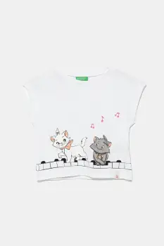 United Colors of Benetton tricou de bumbac pentru copii culoarea alb, 3JERG10JC imagine