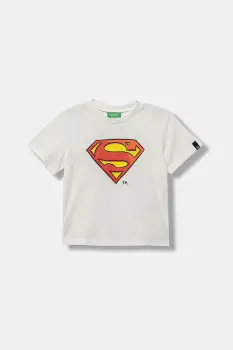 United Colors of Benetton tricou de bumbac pentru copii culoarea alb, cu imprimeu, 3JERG10JX imagine