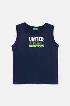 United Colors of Benetton tricou de bumbac pentru copii culoarea bleumarin, cu imprimeu, 3I1XGH013 imagine