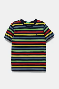United Colors of Benetton tricou de bumbac pentru copii culoarea galben, cu imprimeu, 3FHXC10MW imagine