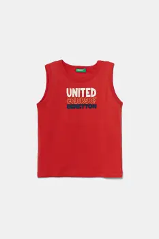 United Colors of Benetton tricou de bumbac pentru copii culoarea rosu, cu imprimeu, 3I1XGH013 imagine