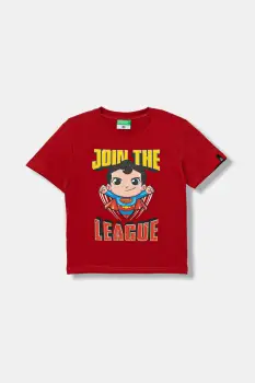 United Colors of Benetton tricou de bumbac pentru copii culoarea rosu, cu imprimeu, 3JERG10JX imagine