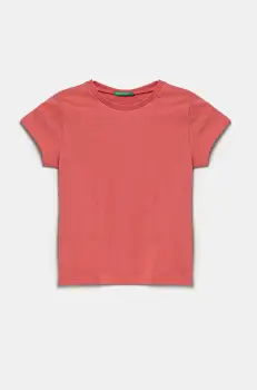 United Colors of Benetton tricou de bumbac pentru copii culoarea roz, 3I1XG106Y imagine