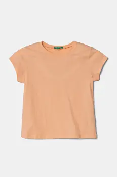 United Colors of Benetton tricou de bumbac pentru copii culoarea roz, 3I1XG106Y imagine