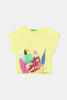 United Colors of Benetton tricou de bumbac pentru copii culoarea verde, 3I1XG10JH imagine