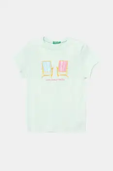 United Colors of Benetton tricou de bumbac pentru copii culoarea verde, 3I1XG10JJ imagine