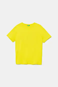 United Colors of Benetton tricou de bumbac pentru copii culoarea verde, cu imprimeu, 3I1XC10P7 imagine