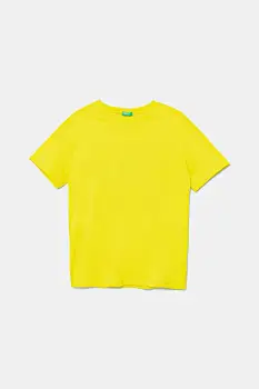 United Colors of Benetton tricou de bumbac pentru copii culoarea verde, cu imprimeu, 3I1XC10P7 imagine