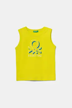 United Colors of Benetton tricou de bumbac pentru copii culoarea verde, cu imprimeu, 3I1XGH013 imagine