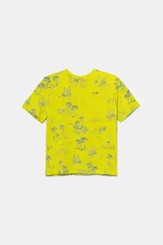 United Colors of Benetton tricou de bumbac pentru copii culoarea verde, cu imprimeu, 3PDQC10PA imagine