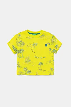 United Colors of Benetton tricou de bumbac pentru copii culoarea verde, cu imprimeu, 3PDQG10JN imagine