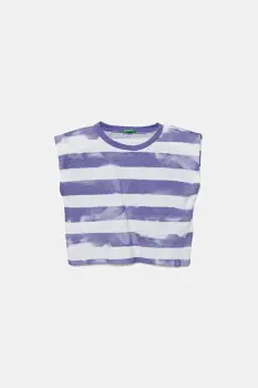 United Colors of Benetton tricou de bumbac pentru copii culoarea violet, 3SL3C10OW imagine
