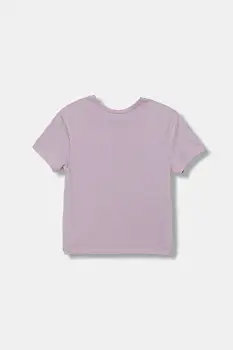 United Colors of Benetton tricou de bumbac pentru copii culoarea violet, 3X1SG10JV imagine