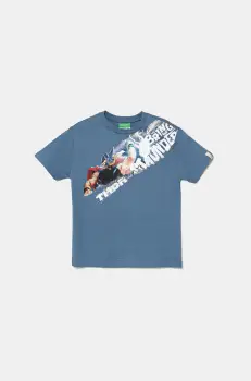 United Colors of Benetton tricou de bumbac pentru copii x Marvel cu imprimeu, 35RYC10N9 imagine