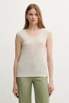 United Colors of Benetton tricou de in culoarea bej, 37UJE16B1 imagine