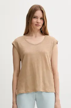 United Colors of Benetton tricou de in culoarea bej, 37UJE16B1 imagine