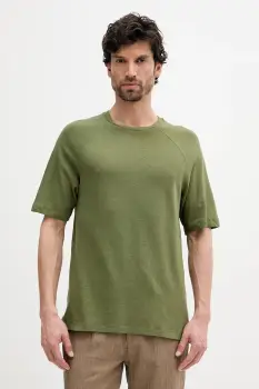 United Colors of Benetton tricou de in culoarea verde, uni, 3UTFU10A5 imagine
