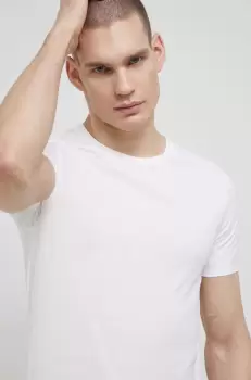 United Colors of Benetton tricou de pijama culoarea alb, neted imagine