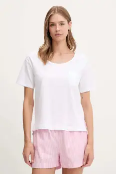 United Colors of Benetton tricou de pijama din bumbac culoarea alb, bumbac, 30963M07U imagine