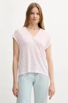 United Colors of Benetton tricou din amestec de in culoarea roz, 38O0D10A8 imagine