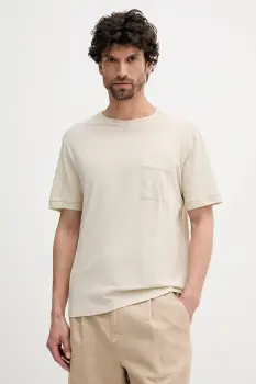 United Colors of Benetton tricou din amestec de in culoarea roz, neted imagine