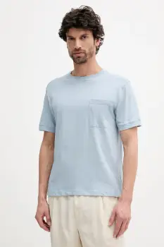 United Colors of Benetton tricou din amestec de in culoarea roz, neted imagine