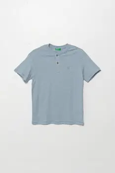 United Colors of Benetton tricou din amestec de in pentru copii uni, 3F4JC10NN imagine