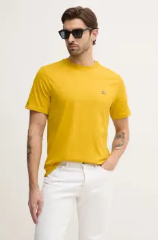 United Colors of Benetton tricou din bumbac barbati, culoarea verde, neted, 3MI5J1AF7 imagine