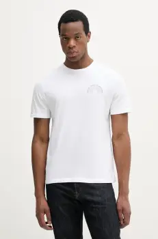 United Colors of Benetton tricou din bumbac barbati, culoarea violet, cu imprimeu, 3I1XU1096 imagine