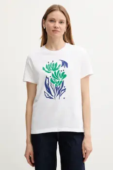 United Colors of Benetton tricou din bumbac culoarea alb, 3BL0D10AK imagine