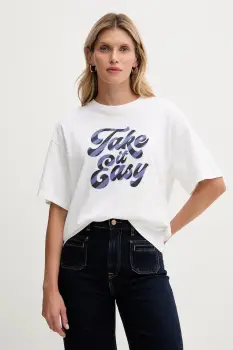 United Colors of Benetton tricou din bumbac culoarea alb, 3MI5D10AY imagine