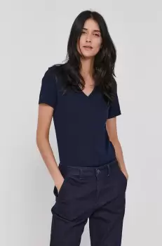 United Colors of Benetton Tricou din bumbac culoarea albastru marin imagine