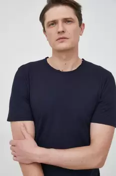 United Colors of Benetton tricou din bumbac culoarea albastru marin, neted imagine