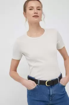 United Colors of Benetton tricou din bumbac culoarea bej imagine