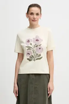 United Colors of Benetton tricou din bumbac culoarea bej, 3DCJD10B5 imagine