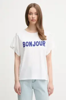 United Colors of Benetton tricou din bumbac culoarea bej, 3LNSD109Z imagine