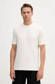 United Colors of Benetton tricou din bumbac culoarea bej, uni, 36JGU105U imagine