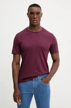 United Colors of Benetton tricou din bumbac culoarea bej, uni, 3JE1J19A5 imagine