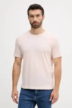 United Colors of Benetton tricou din bumbac culoarea bej, uni, 3P7XU1058 imagine