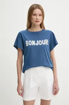 United Colors of Benetton tricou din bumbac culoarea bleumarin, 3LNSD109Z imagine