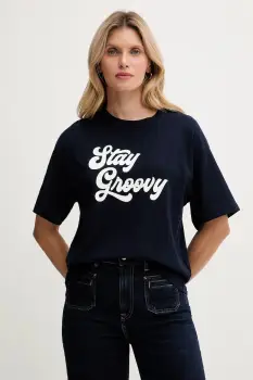 United Colors of Benetton tricou din bumbac culoarea bleumarin, 3MI5D10AY imagine