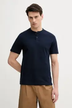 United Colors of Benetton tricou din bumbac culoarea bleumarin, uni, 3RL3U10AS imagine