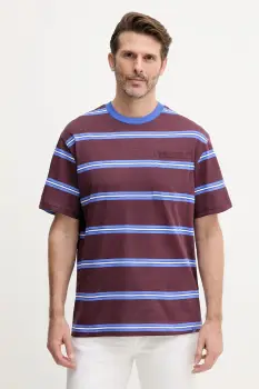 United Colors of Benetton tricou din bumbac culoarea bordo, cu imprimeu, 380ZU10AY imagine